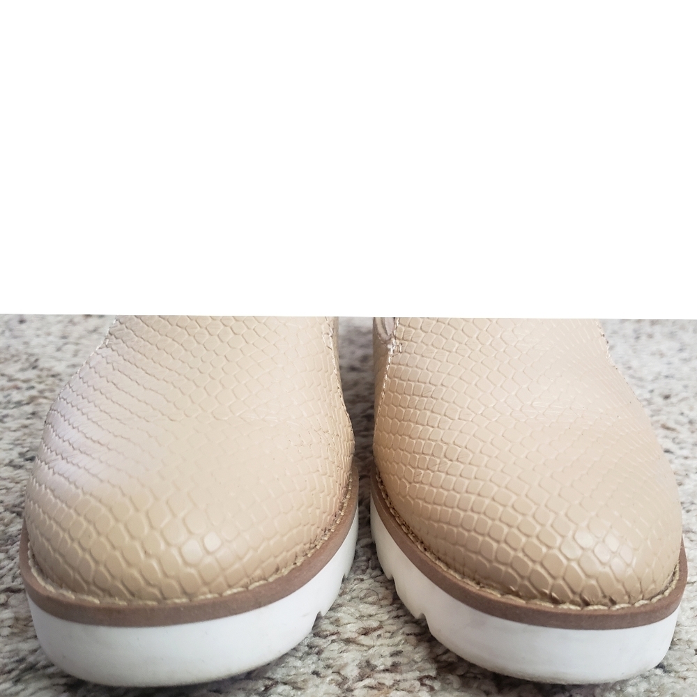 Preston & York Loafer Womens 6.5 Hannah Tan Snake Embossed Shoes Leather Loafers - Picture 9 of 13